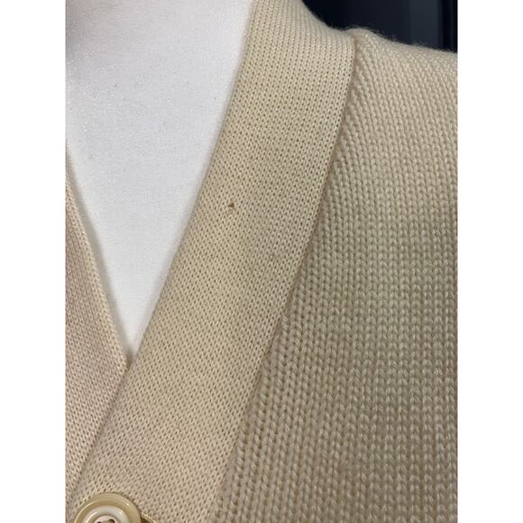 1960’s Burean Letterman Cardigan Sweater Size 36 Cream/Red PHS Band - Picture 4 of 16